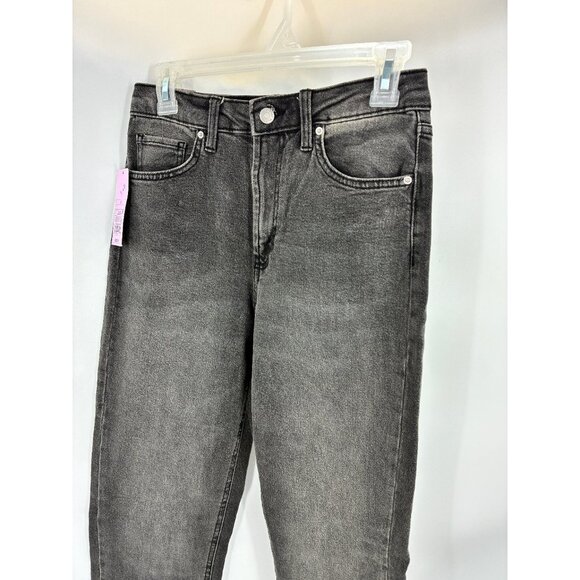 Wild Fable Womens Size 4 Black Super High Rise Mom Jeans Tapered Leg Denim Pants - Picture 2 of 6